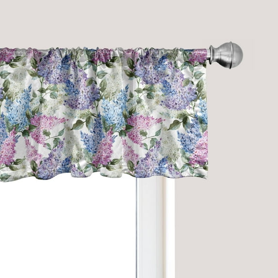 Ambesonne Lilac Window Valance, Soulful Spring in Country, 42" x 12", Multicolor