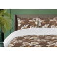 thumbnail image 1 of Ambesonne Lilies Down Alternative Quilt Comforter, Cottagecore Floral Vintage, King, Maroon Eggshell Amber, 1 of 5
