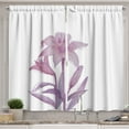 thumbnail image 1 of Ambesonne Lily Kitchen Curtains, Pure Flower Blossom, 55"x45", Mauve and Purple, 1 of 3