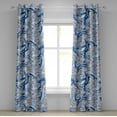 thumbnail image 1 of Ambesonne Lily Pattern Grommet Curtain, Boho Atmosphere Floral, 50"x72", Dark Lavender Ceil Blue, 1 of 1