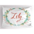 thumbnail image 1 of Ambesonne Lily Pillow Sham, Celebratory Girl Name Classic, 36" X 20", Multicolor, 1 of 2