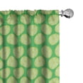 thumbnail image 1 of Ambesonne Lime Window Curtains, Repeating Citrus Slices Art, Each 28" W x 95" L, Fern Green White and Khaki, 1 of 4