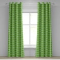 thumbnail image 1 of Ambesonne Lime Green Grommet Curtain, Simple Geometrical, 50" x 84", Almond Green, 1 of 6