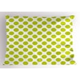 thumbnail image 1 of Ambesonne Lime Green Pillow Sham, Girlish Vintage Dots, 26" X 20", Lime Green White, 1 of 2