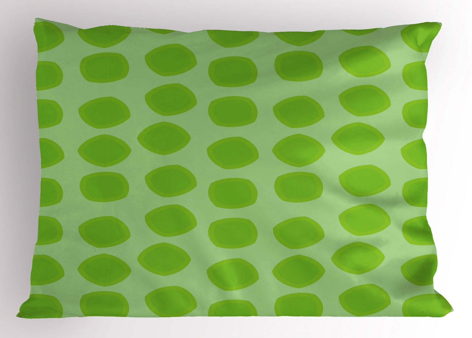 Ambesonne Lime Green Pillow Sham, Simple Geometrical, 26" X 20", Almond