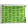 thumbnail image 1 of Ambesonne Lime Green Pillow Sham, Simple Geometrical, 36" X 20", Almond Green, 1 of 2