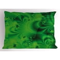 thumbnail image 1 of Ambesonne Lime Green Pillow Sham, Vibrant Psychedelic, 26" X 20", Emerald, 1 of 2