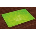 thumbnail image 1 of Ambesonne Lime Green Place Mats Set of 4, Cloudy Color Shade, Standard Size, Lime Green Avocado Green, 1 of 4