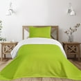 thumbnail image 1 of Ambesonne Lime Green Quilted Bedspread Set 2 Pcs, Blurry Pastel Colors, Twin Size, Apple Green, 1 of 5