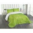 thumbnail image 1 of Ambesonne Lime Green Quilted Bedspread Set 2 Pcs, Cloudy Color Shade, Twin Size, Lime Green Avocado Green, 1 of 5
