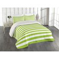 thumbnail image 1 of Ambesonne Lime Green Quilted Coverlet 2 Pcs, Watercolor Lines, Twin Size, White Lime Green, 1 of 1