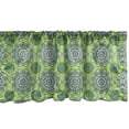 thumbnail image 1 of Ambesonne Lime Green Window Valance, Moroccan Mandala, 54" X 18", Fern Green White, 1 of 3