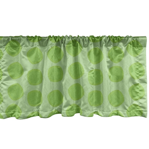 Ambesonne Lime Green Window Valance, Simple Geometrical, 42" x 12", Almond Green