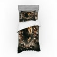 thumbnail image 1 of Ambesonne Lion Bedding Set 3 Pcs, King Emerging from Brick Wall, Twin, Pale Mustard and Dark Mustard, 1 of 2