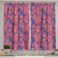 thumbnail image 1 of Ambesonne Lion Kitchen Curtains, Wild Cats Pattern Brush Plot, 55"x24", Dried Rose and Dark Violet, 1 of 1