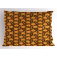 thumbnail image 1 of Ambesonne Lion Pillow Sham, Funny Zoo Animals Paws, 36" X 20", Brown Yellow and Orange, 1 of 2