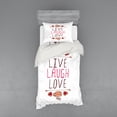 thumbnail image 1 of Ambesonne Live Laugh Love Bedding Set 3 Pcs, Teacup Cookies, Twin, Multicolor, 1 of 2