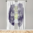 thumbnail image 1 of Ambesonne Live Laugh Love Curtains, Paintbrush Print, Pair of 28"x63", Dark Indigo, 1 of 2