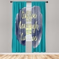 thumbnail image 1 of Ambesonne Live Laugh Love Curtains, Paintbrush Print, Pair of 28"x95", Pastel Yellow, 1 of 2