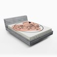 thumbnail image 1 of Ambesonne Live Laugh Love Fitted Sheet, Heart Butterfly, Full Size, Pale Pink Black White, 1 of 2