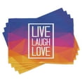 thumbnail image 1 of Ambesonne Live Laugh Love Place Mats Set of 4, Famous Slogan, Standard Size, Multicolor, 1 of 6