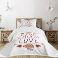 thumbnail image 1 of Ambesonne Live Laugh Love Quilted Bedspread Set 2 Pcs, Teacup Cookies, Twin Size, Multicolor, 1 of 5
