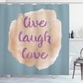 thumbnail image 1 of Ambesonne Live Laugh Love Shower Curtain, Happy Life Print, 69"Wx70"L, Pale Fucshia, 1 of 1