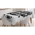 thumbnail image 1 of Ambesonne Live Laugh Love Tablecloth Rectangular Table Cover, Air Balloon Sun, 60"x90", Black and White, 1 of 4