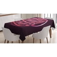 thumbnail image 1 of Ambesonne Live Laugh Love Tablecloth Rectangular Table Cover, Bokeh Hearts, 60"x90", Salmon Dark Purple Red, 1 of 3