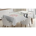 thumbnail image 1 of Ambesonne Live Laugh Love Tablecloth Rectangular Table Cover, Couple of Birds, 60"x90", Multicolor, 1 of 4