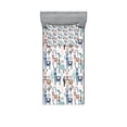 thumbnail image 1 of Ambesonne Llama Fitted Sheet & Pillow Sham Set, Cartoon Design, Twin, Multicolor, 1 of 2