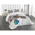 thumbnail image 1 of Ambesonne Llama Quilted Bedspread Set 3 Pcs, Abstract Pattern, King Size, Multicolor, 1 of 5