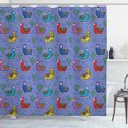 thumbnail image 1 of Ambesonne Llama Shower Curtain, Cartoon Animal Triangles, 69"Wx84"L, Multicolor, 1 of 3
