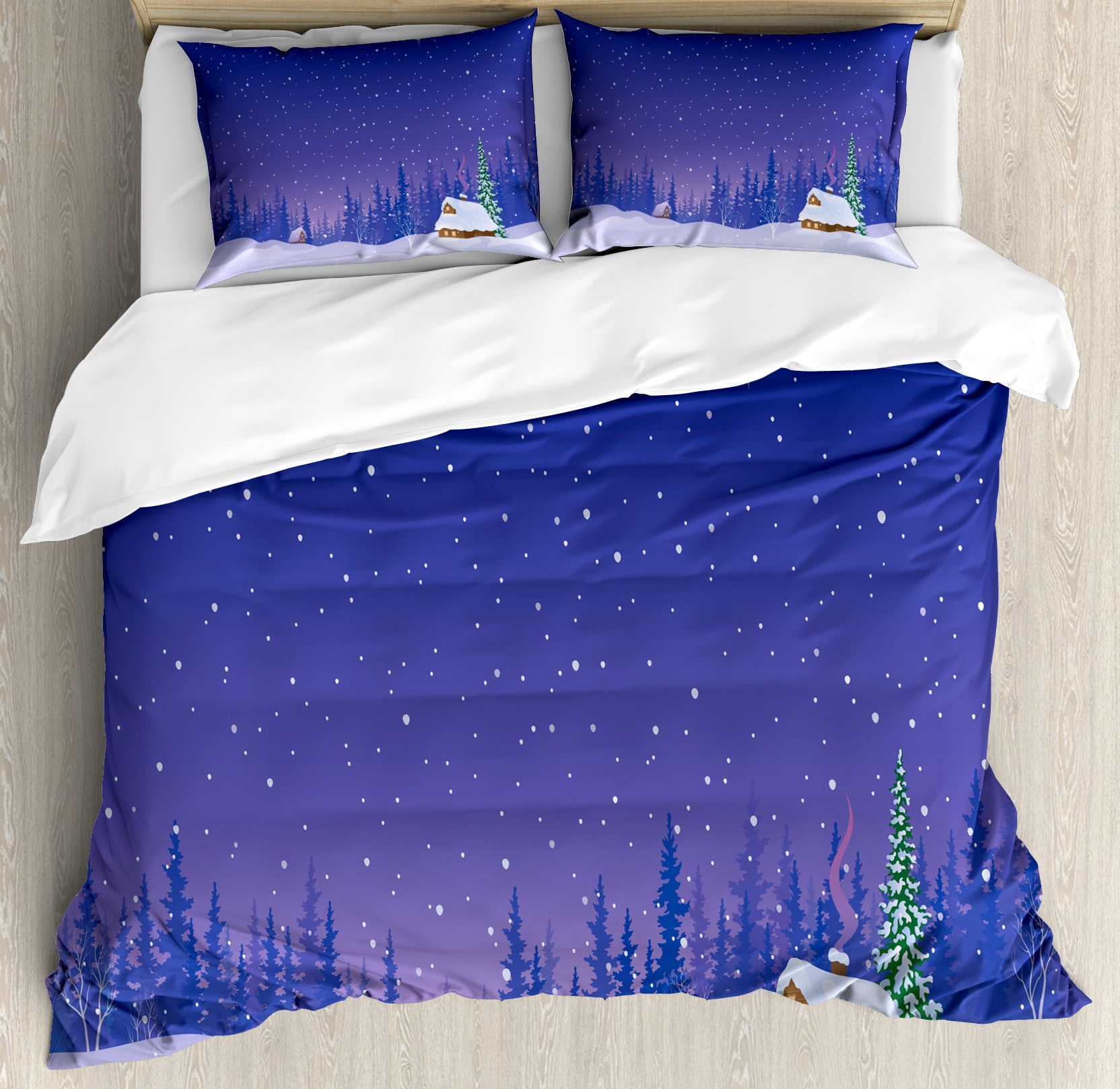 Peaceful Snow Cabin Duvet Cover Set GFTOHD12386 main image 0