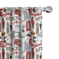 thumbnail image 1 of Ambesonne London Curtains, Fun Colorful Sketch, Pair of 28"x84", Multicolor, 1 of 5