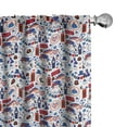 thumbnail image 1 of Ambesonne London Curtains, Travel Theme, Pair of 28"x84", Multicolor, 1 of 5