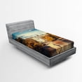 thumbnail image 1 of Ambesonne London Fitted Sheet, Colored Baroque Heritage, Twin XL Size, Multicolor, 1 of 2