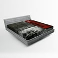 thumbnail image 1 of Ambesonne London Fitted Sheet, Famous City Landmark, Full Size, Red Grey, 1 of 2