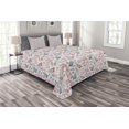 thumbnail image 1 of Ambesonne London Quilted Bedspread Set 3 Pcs, Popular English, King Size, Vermilion Dark Blue, 1 of 3