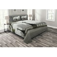 thumbnail image 1 of Ambesonne London Quilted Bedspread Set 3 Pcs, Westminster Tower Bridge, King Size, Multicolor, 1 of 3
