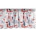 thumbnail image 1 of Ambesonne London Window Valance, British Culture Sketch, 42" x 18", Vermilion Dark Blue, 1 of 3