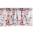 thumbnail image 1 of Ambesonne London Window Valance, British Culture Sketch, 54" X 18", Vermilion Dark Blue, 1 of 3