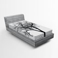 thumbnail image 1 of Ambesonne Lonely Tree Fitted Sheet, Barren Branch Fall, Twin Size, Black and White, 1 of 2