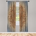 thumbnail image 1 of Ambesonne Lotus Curtains, Sun Pattern Ombre Effect Art, Pair of 28"x63", Cinnamon Caramel, 1 of 2