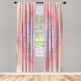 thumbnail image 1 of Ambesonne Lotus Curtains, Sun Pattern Ombre Effect Art, Pair of 28"x84", Blush, 1 of 2