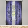 thumbnail image 1 of Ambesonne Lotus Curtains, Sun Pattern Ombre Effect Art, Pair of 28"x84", Purple, 1 of 2