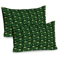 thumbnail image 1 of Ambesonne Lotus Flower Pillow Sham 2 Pack, Purity, 26"x20", Emerald Yellow, 1 of 3