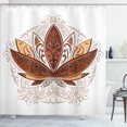 thumbnail image 1 of Ambesonne Lotus Shower Curtain, Flower Exotic Petals Print, 69"Wx70"L, Dark Rust, 1 of 4
