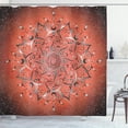 thumbnail image 1 of Ambesonne Lotus Shower Curtain, Sun Pattern Ombre Effect Art, 69"Wx70"L, Burnt Sienna, 1 of 4