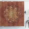 thumbnail image 1 of Ambesonne Lotus Shower Curtain, Sun Pattern Ombre Effect Art, 69"Wx75"L, Dark Rust, 1 of 4